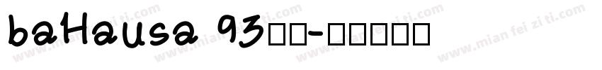 baHausa 93字体字体转换